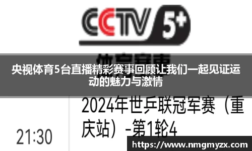 央视体育5台直播精彩赛事回顾让我们一起见证运动的魅力与激情